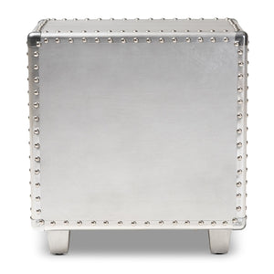  Modern European furniture - Silver Industrial 2 Drawer End Table - www.oroa.com | Oroa.com