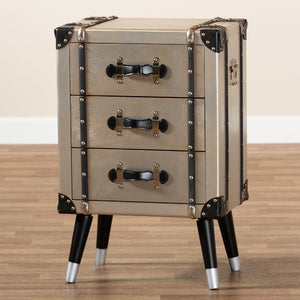   Modern European furniture -  Silver Trunk Inspired Vintage End Table - www.oroa.com | Oroa.com