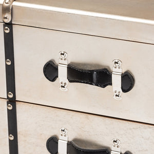   Modern European furniture -  Silver Trunk Inspired Vintage End Table - www.oroa.com | Oroa.com