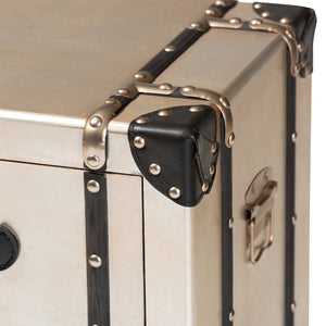   Modern European furniture -  Silver Trunk Inspired Vintage End Table - www.oroa.com | Oroa.com