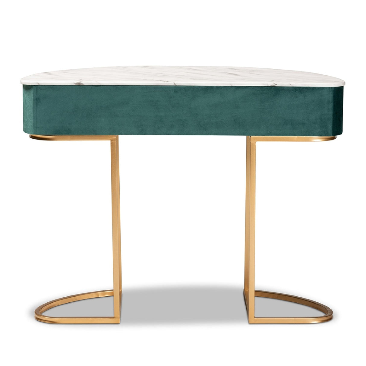   Modern European furniture - Green Velvet 1 Drawer Console Table - www.oroa.com | Oroa.com