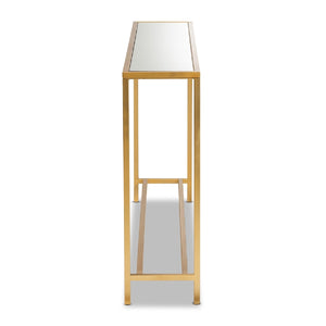   Modern European furniture -  Gold Framed Glass Console Table - www.oroa.com | Oroa.com