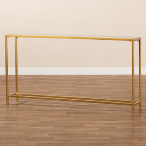  Modern European furniture -  Gold Framed Glass Console Table - www.oroa.com | Oroa.com