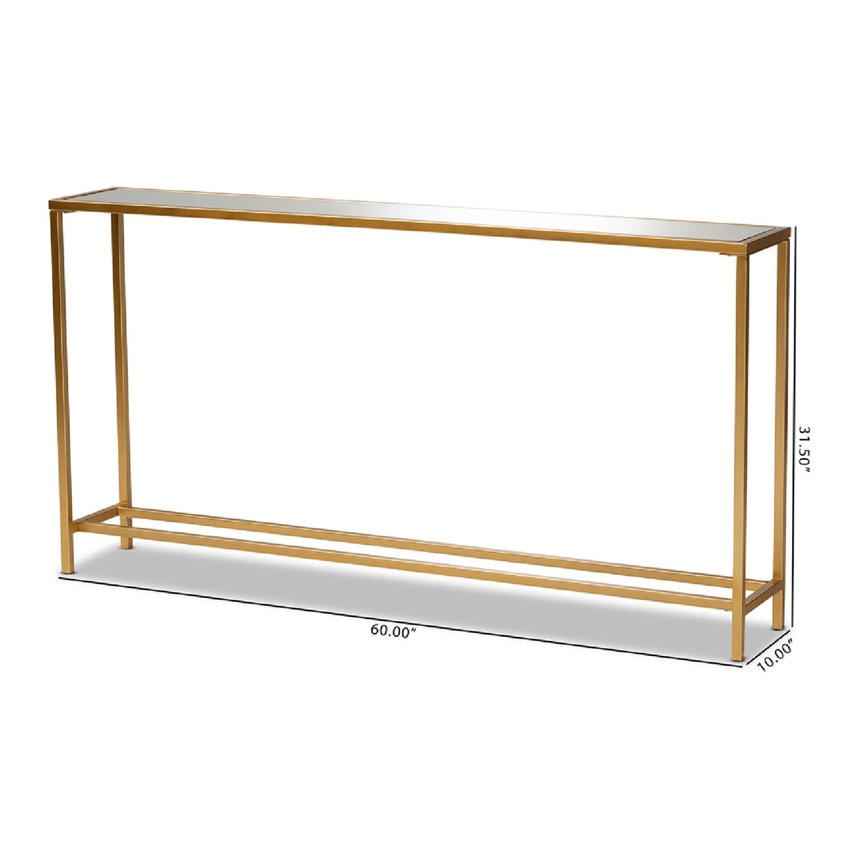   Modern European furniture -  Gold Framed Glass Console Table - www.oroa.com | Oroa.com