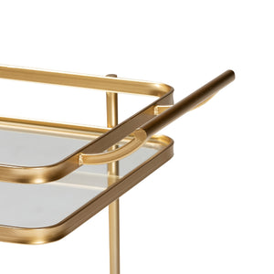   Modern European furniture - Gold Mobile Wine Bar Cart - www.oroa.com | Oroa.com