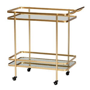   Modern European furniture - Gold Mobile Wine Bar Cart - www.oroa.com | Oroa.com