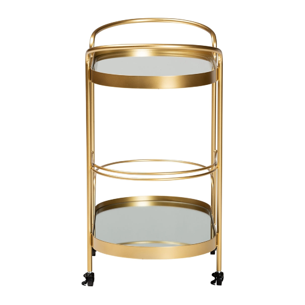  Modern European furniture - Brushed Gold Wine Bar Cart - www.oroa.com | Oroa.com