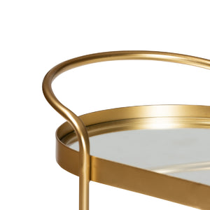   Modern European furniture - Brushed Gold Wine Bar Cart - www.oroa.com | Oroa.com