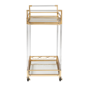   Modern European furniture - Gold & Glass Wine Cart  - www.oroa.com | Oroa.com