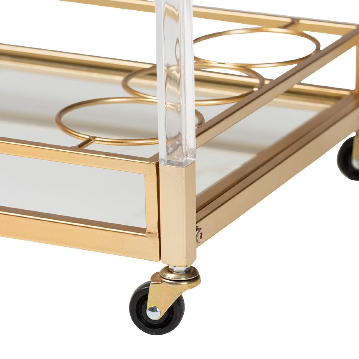   Modern European furniture - Gold & Glass Wine Cart  - www.oroa.com | Oroa.com