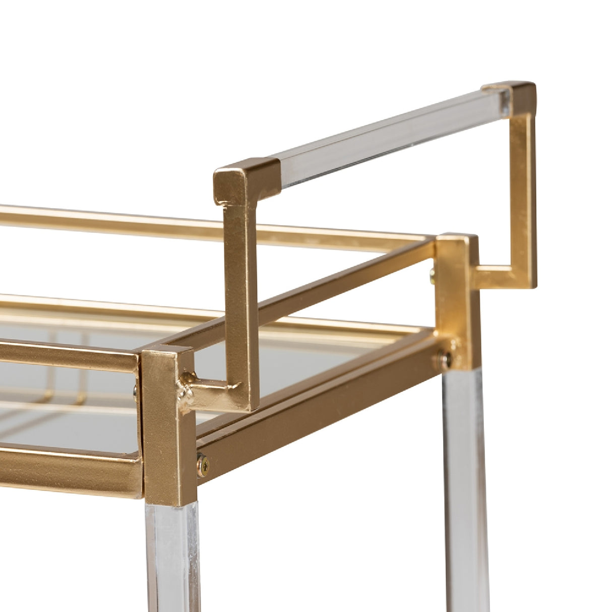   Modern European furniture - Gold & Glass Wine Cart  - www.oroa.com | Oroa.com