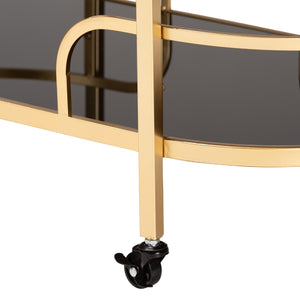   Modern European furniture - Gold 2-Tier Wine Cart - www.oroa.com | Oroa.com