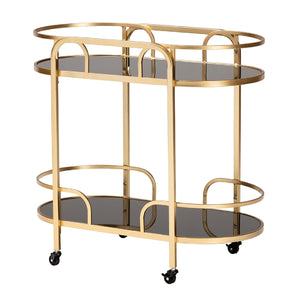   Modern European furniture - Gold 2-Tier Wine Cart - www.oroa.com | Oroa.com