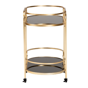   Modern European furniture - Gold 2-Tier Wine Cart - www.oroa.com | Oroa.com