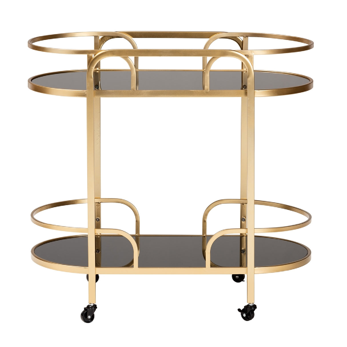   Modern European furniture - Gold 2-Tier Wine Cart - www.oroa.com | Oroa.com