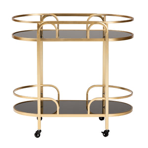   Modern European furniture - Gold 2-Tier Wine Cart - www.oroa.com | Oroa.com