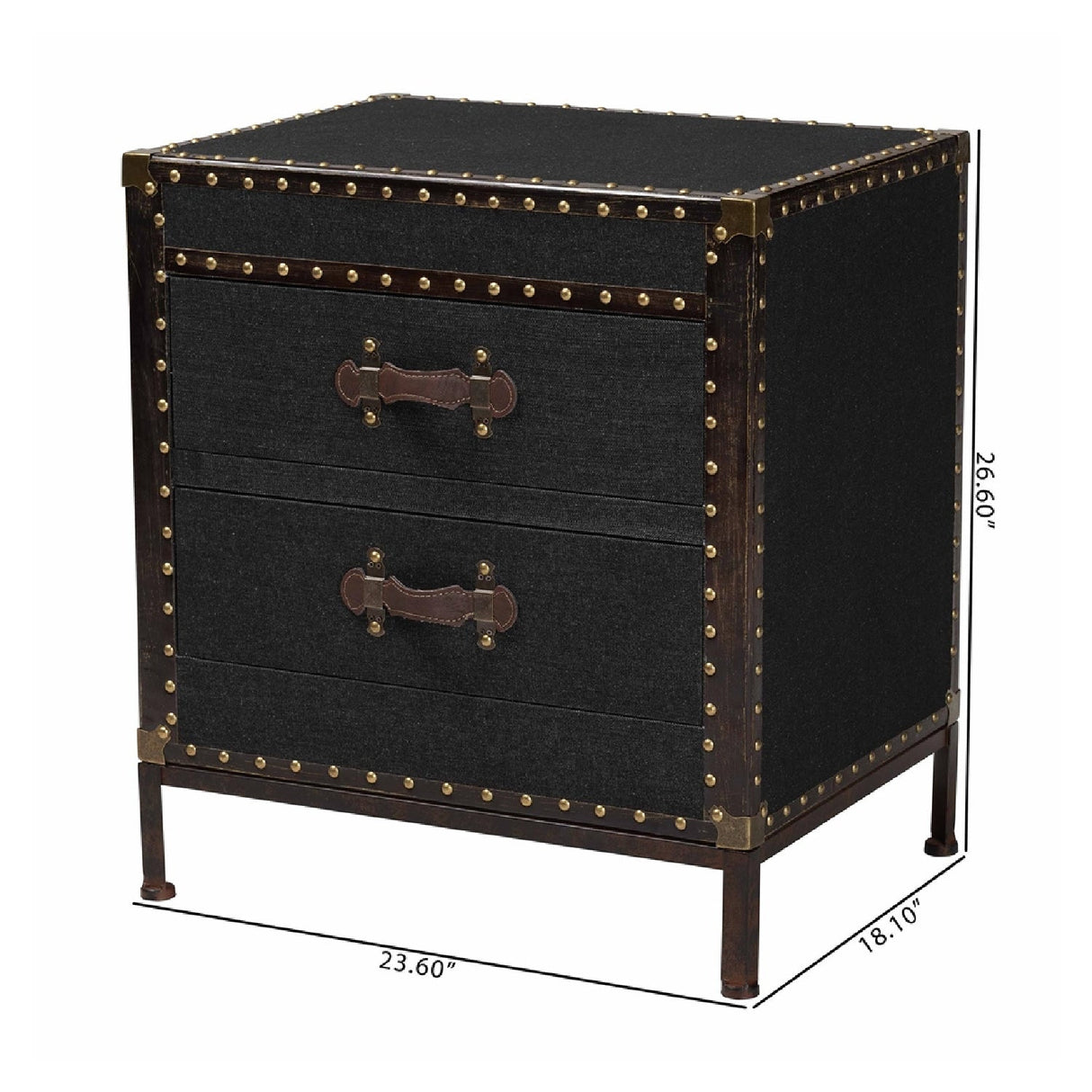   Modern European furniture - Black Canvas Trunk End Table - www.oroa.com | Oroa.com