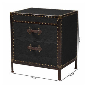   Modern European furniture - Black Canvas Trunk End Table - www.oroa.com | Oroa.com