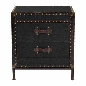   Modern European furniture - Black Canvas Trunk End Table - www.oroa.com | Oroa.com