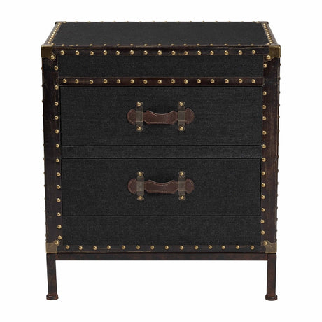   Modern European furniture - Black Canvas Trunk End Table - www.oroa.com | Oroa.com