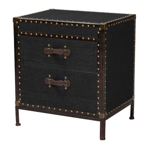   Modern European furniture - Black Canvas Trunk End Table - www.oroa.com | Oroa.com
