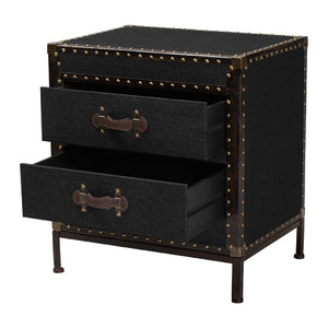   Modern European furniture - Black Canvas Trunk End Table - www.oroa.com | Oroa.com