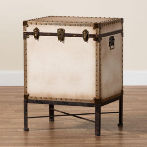   Modern European furniture - White Canvas Lift Top End Table - www.oroa.com | Oroa.com