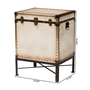   Modern European furniture - White Canvas Lift Top End Table - www.oroa.com | Oroa.com