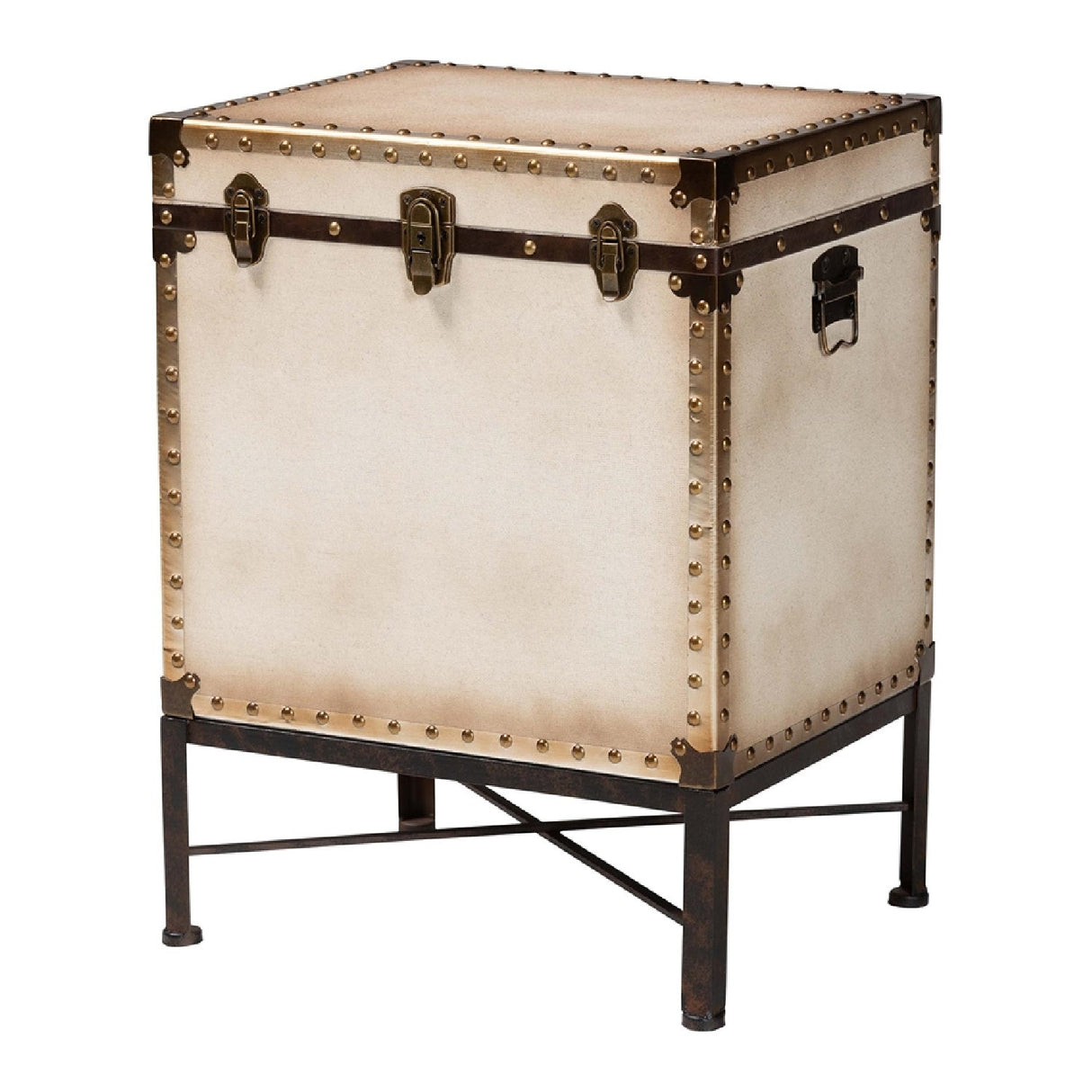   Modern European furniture - White Canvas Lift Top End Table - www.oroa.com | Oroa.com