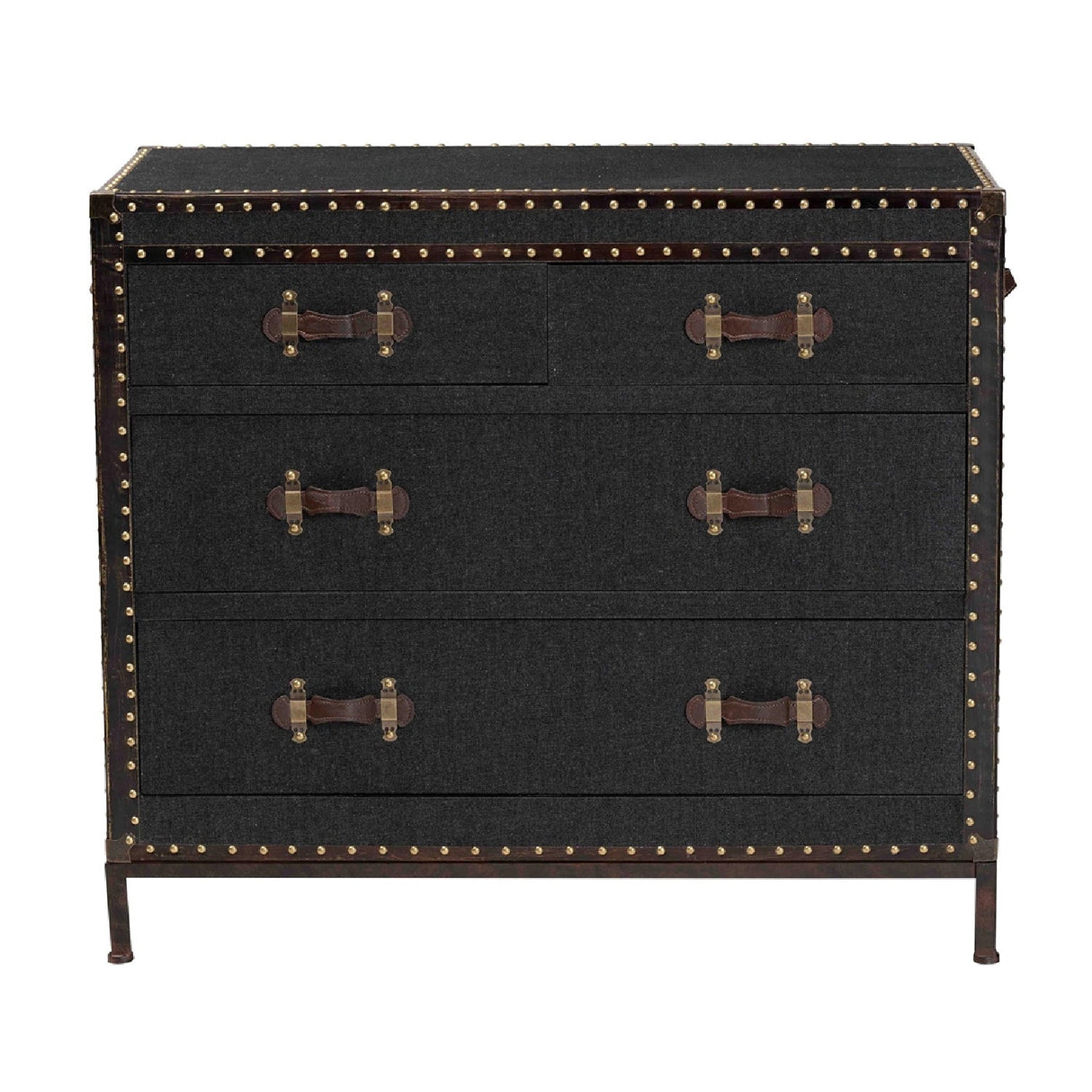  Modern European furniture - Vintage Black 4 Drawer Cabinet - www.oroa.com | Oroa.com