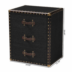   Modern European furniture - Vintage 3 Drawer End Table - www.oroa.com | Oroa.com