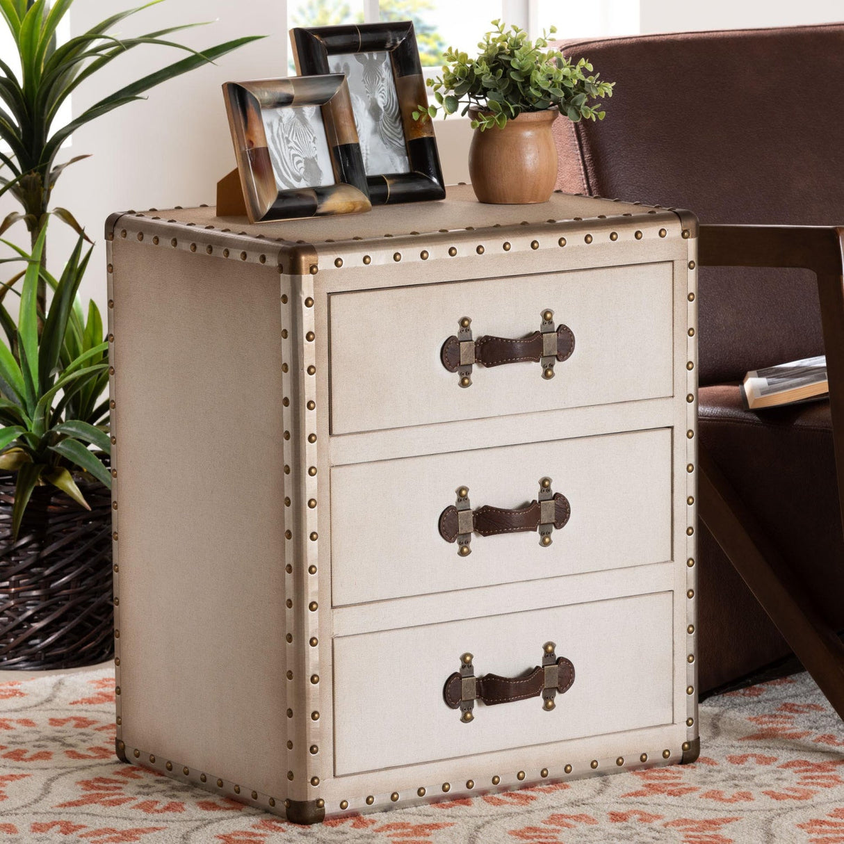   Modern European furniture - Vintage 3 Drawer End Table - www.oroa.com | Oroa.com