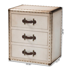   Modern European furniture - Vintage 3 Drawer End Table - www.oroa.com | Oroa.com