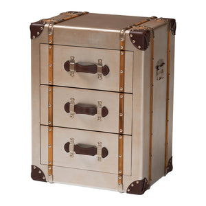   Modern European furniture - Vintage Bronze 3 Drawer Cabinet - www.oroa.com | Oroa.com
