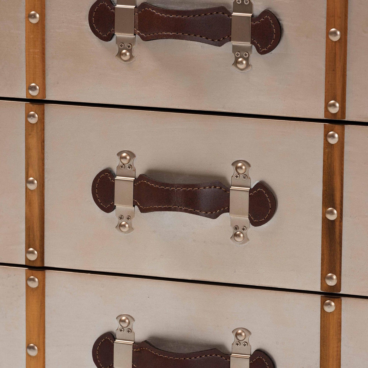   Modern European furniture - Vintage Bronze 3 Drawer Cabinet - www.oroa.com | Oroa.com