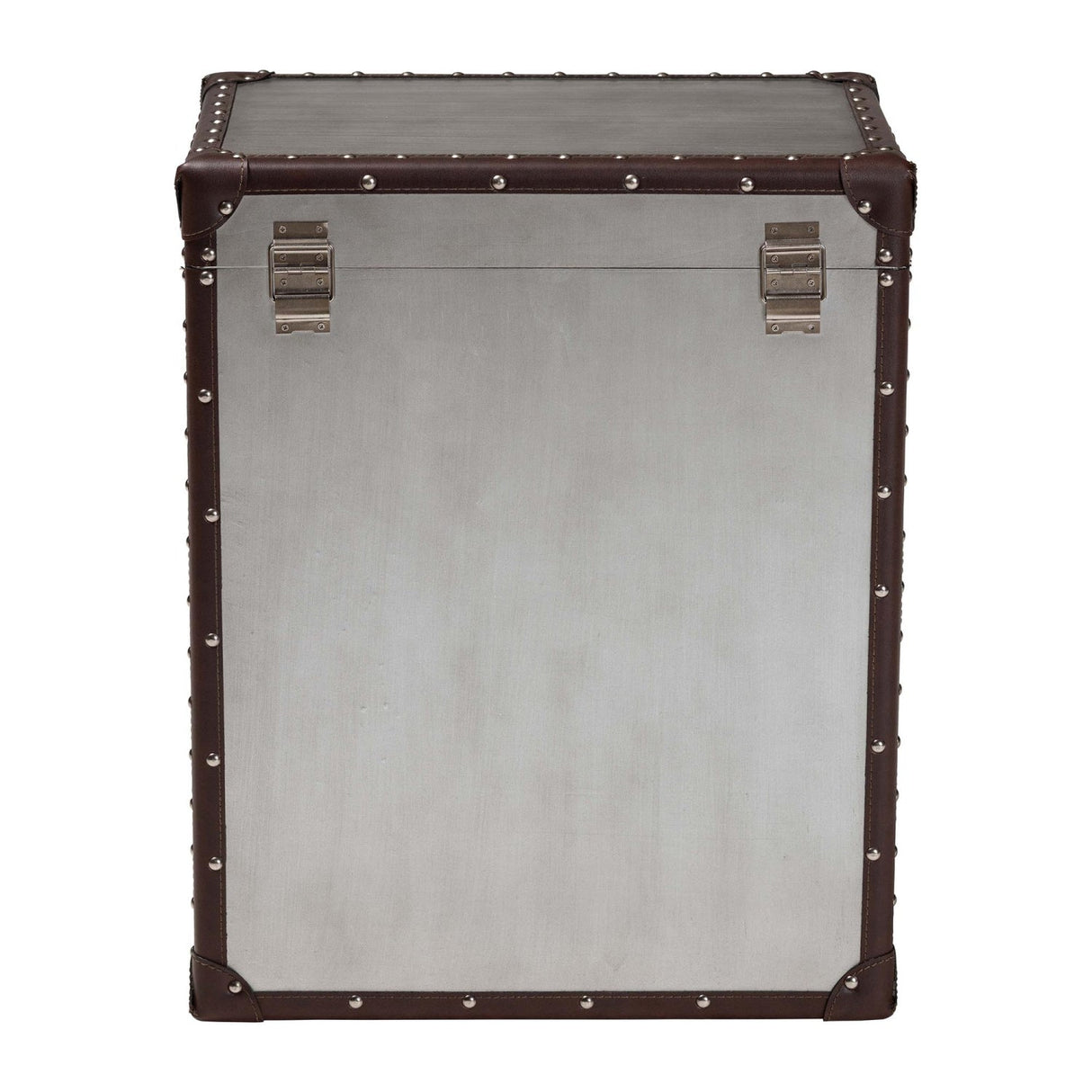   Modern European furniture - Vintage Silver 2 Drawer End Table - www.oroa.com | Oroa.com