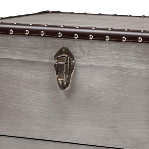   Modern European furniture - Vintage Silver 2 Drawer End Table - www.oroa.com | Oroa.com
