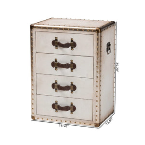   Modern European furniture - Vintage Metal 4 Drawer End Table - www.oroa.com | Oroa.com
