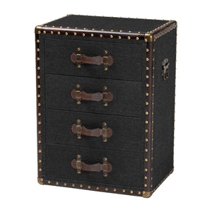   Modern European furniture - Vintage Metal 4 Drawer End Table - www.oroa.com | Oroa.com