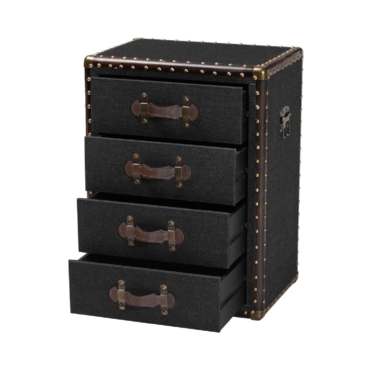   Modern European furniture - Vintage Metal 4 Drawer End Table - www.oroa.com | Oroa.com