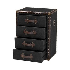   Modern European furniture - Vintage Metal 4 Drawer End Table - www.oroa.com | Oroa.com