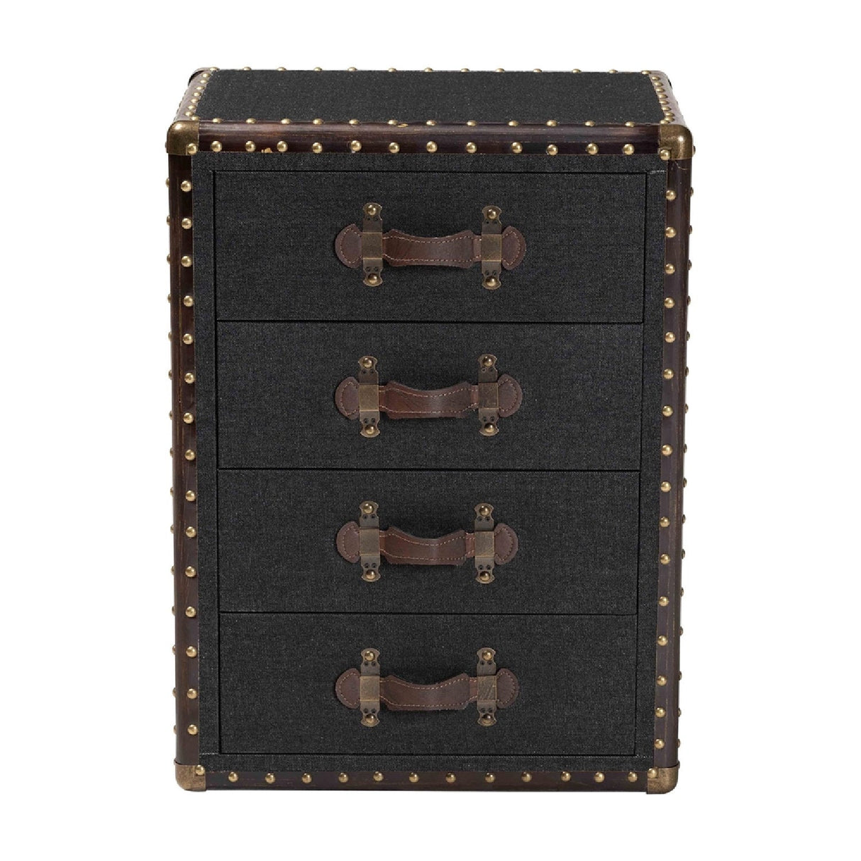   Modern European furniture - Vintage Metal 4 Drawer End Table - www.oroa.com | Oroa.com