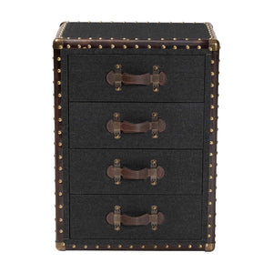  Modern European furniture - Vintage Metal 4 Drawer End Table - www.oroa.com | Oroa.com