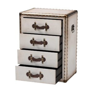   Modern European furniture - Vintage Metal 4 Drawer End Table - www.oroa.com | Oroa.com