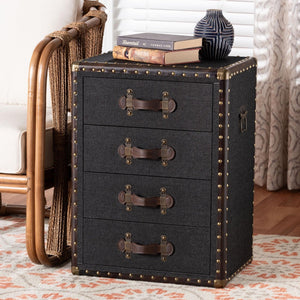   Modern European furniture - Vintage Metal 4 Drawer End Table - www.oroa.com | Oroa.com