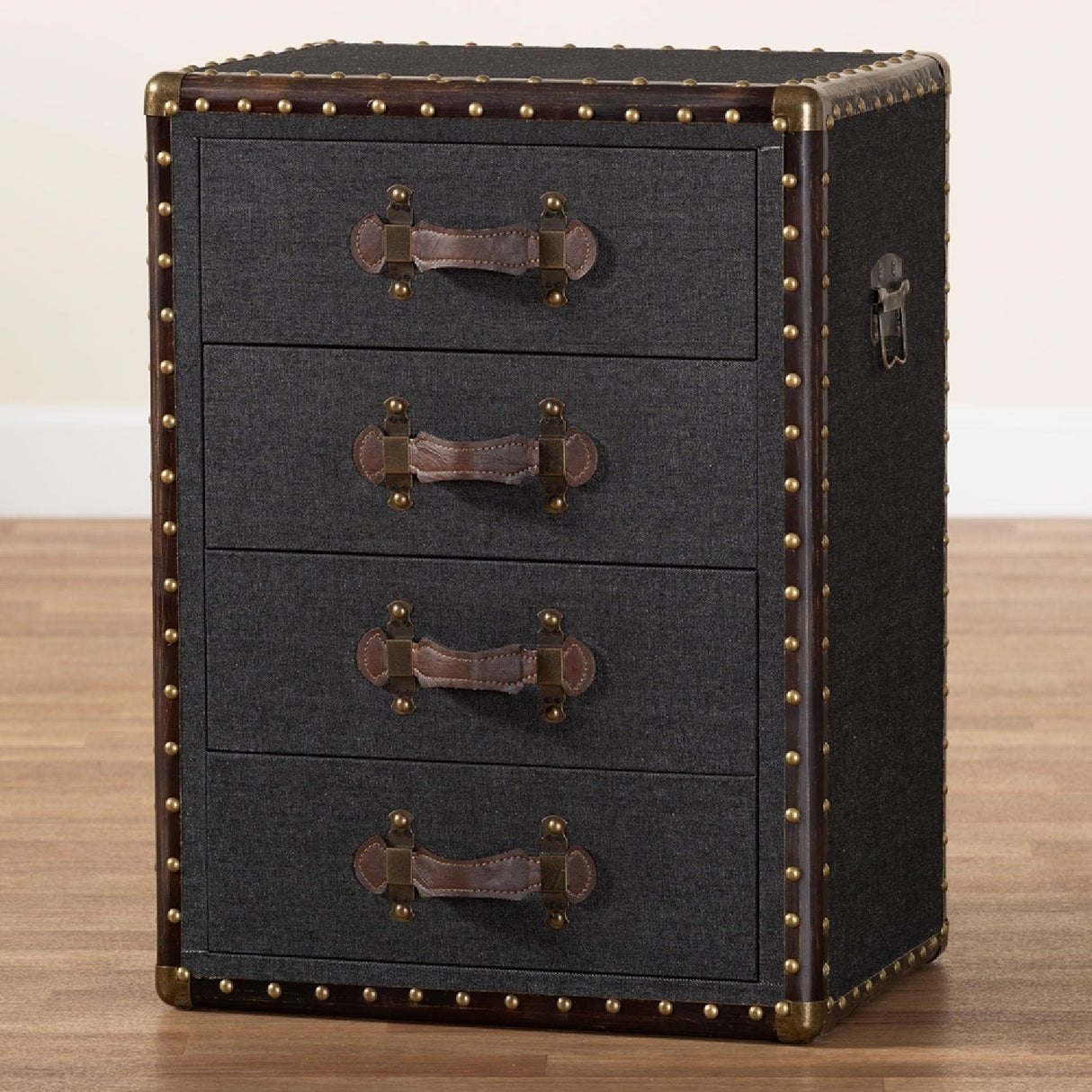   Modern European furniture - Vintage Metal 4 Drawer End Table - www.oroa.com | Oroa.com