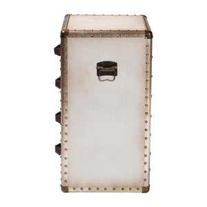   Modern European furniture - Vintage Metal 4 Drawer End Table - www.oroa.com | Oroa.com