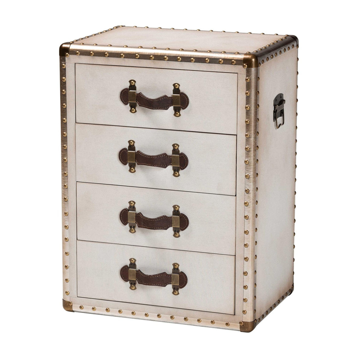   Modern European furniture - Vintage Metal 4 Drawer End Table - www.oroa.com | Oroa.com