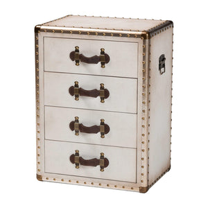   Modern European furniture - Vintage Metal 4 Drawer End Table - www.oroa.com | Oroa.com