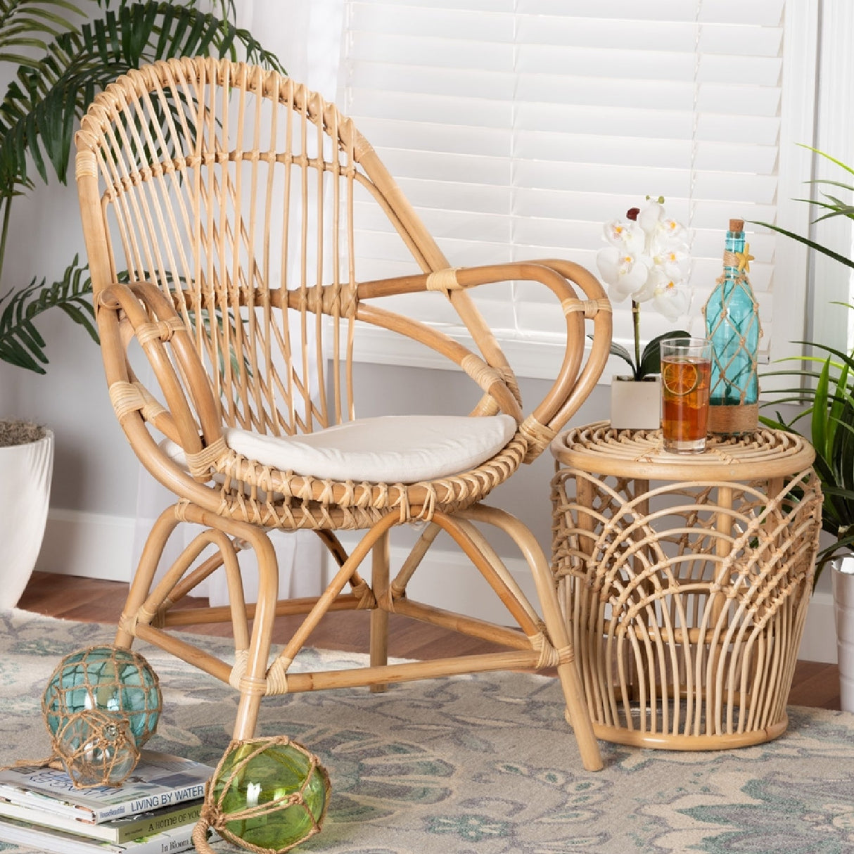   Modern European furniture - Rattan Woven Embellishments Accent Chair - www.oroa.com | Oroa.com